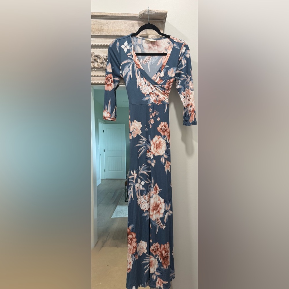 Floral Long Sleeve Dress Maternity Dress